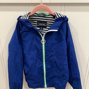 Lands' End Royal Blue Hooded Windbreaker